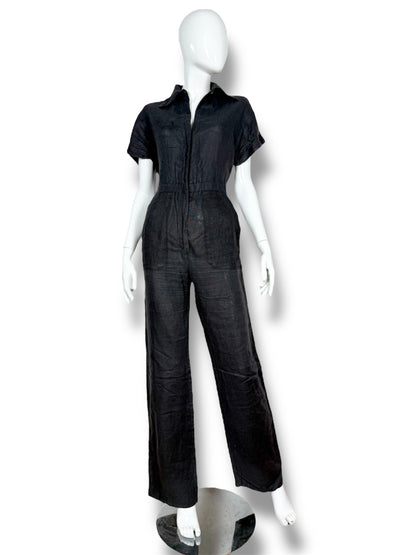 Tuta in lino nera anni ‘70 - tg. 44
