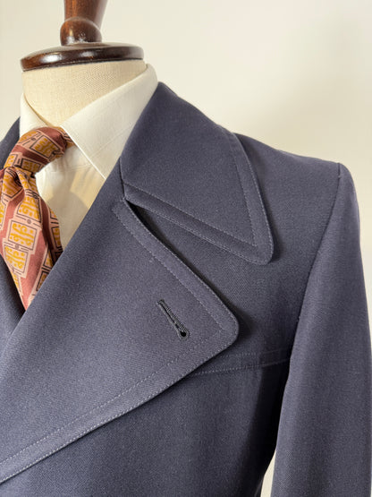 Cappotto/trench anni ‘70 in twill di lana - tg. 48-50