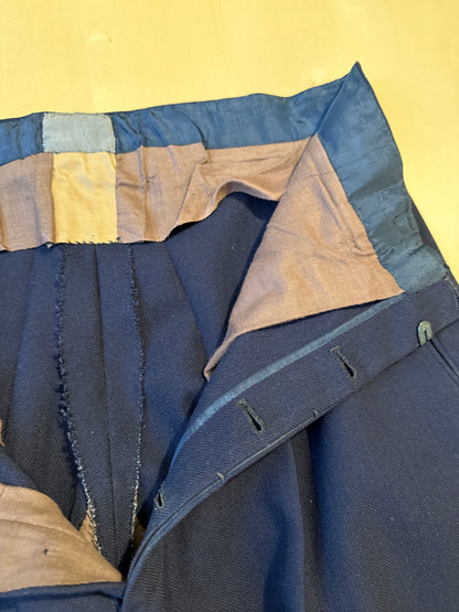 Completo doppiopetto sartoriale anni ‘40/‘50 blu spinato - tg. 46/48