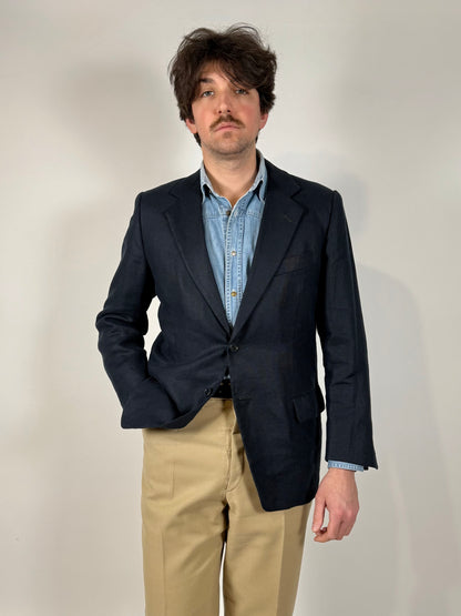 Giacca sartoriale in lino con fodera in seta - tg. 48/50