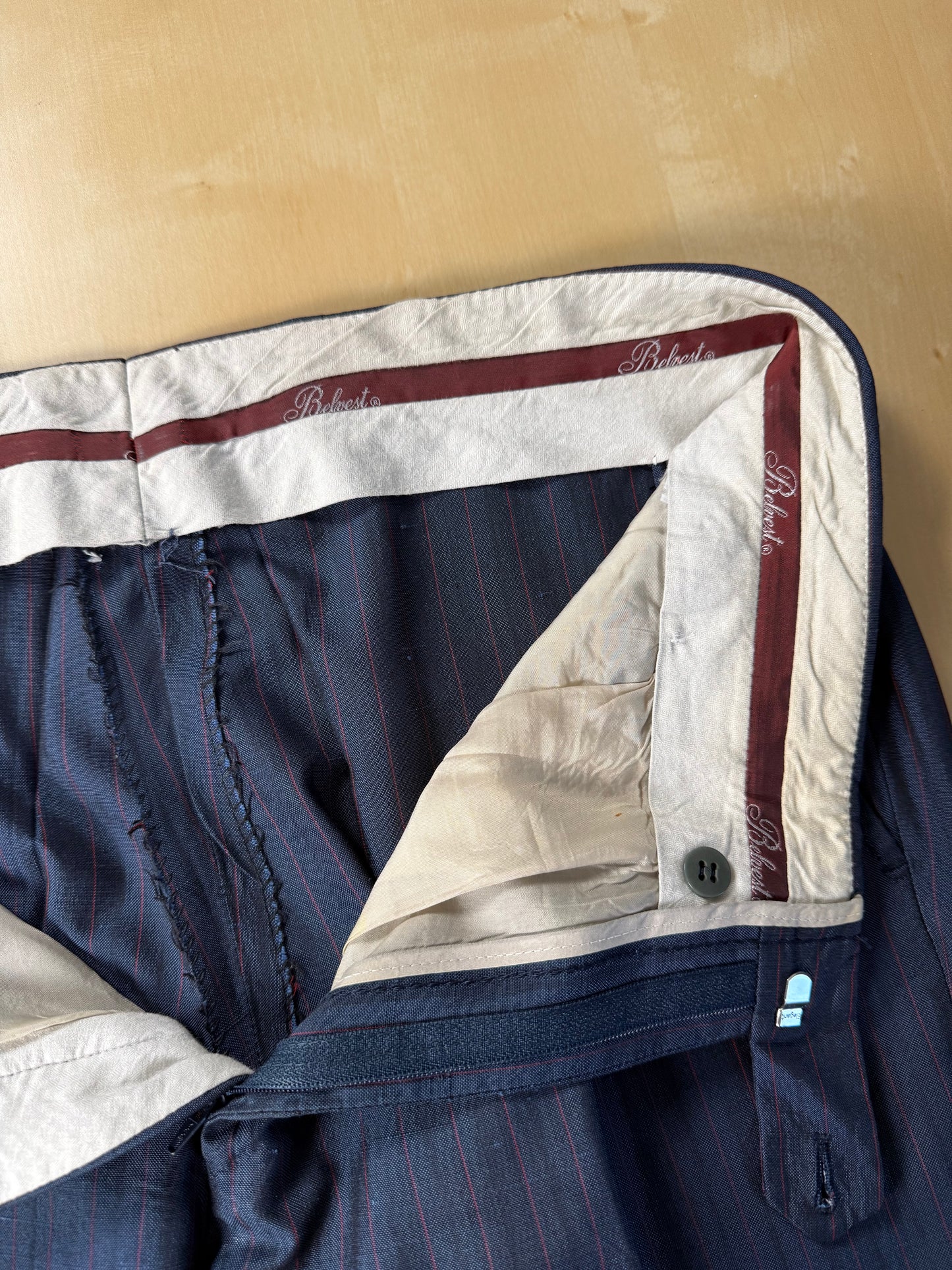 Completo doppiopetto Belvest pura seta shantung anni '70/'80 - tg. 46/48
