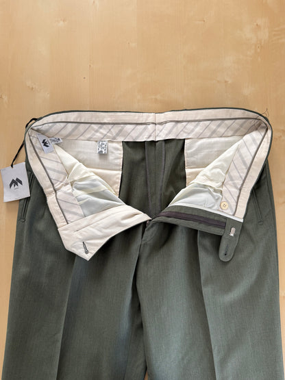 Pantaloni fresco lana verde scuro anni '80 (NOS) - tg. 54/56