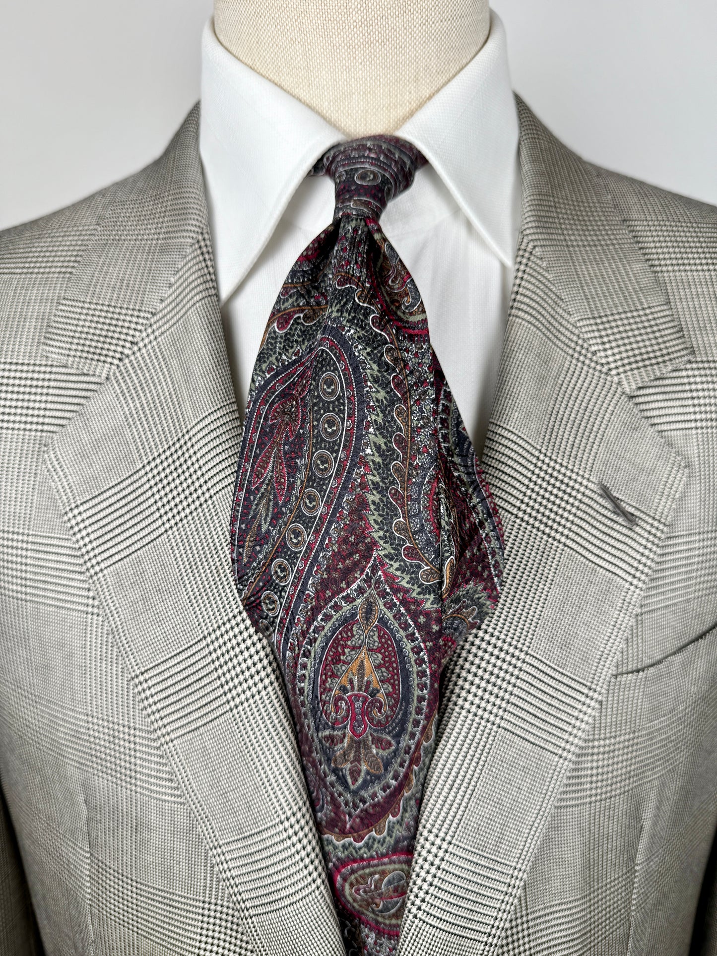 Cravatta anni ‘80 paisley jacquard