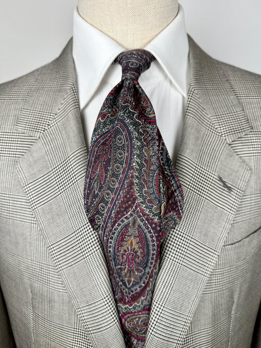 Cravatta anni ‘80 paisley jacquard