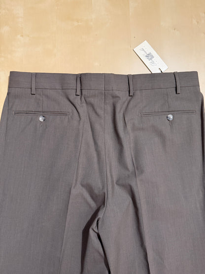 Pantalone anni ‘90 fresco lana marrone cacao (NOS) - tg. 56