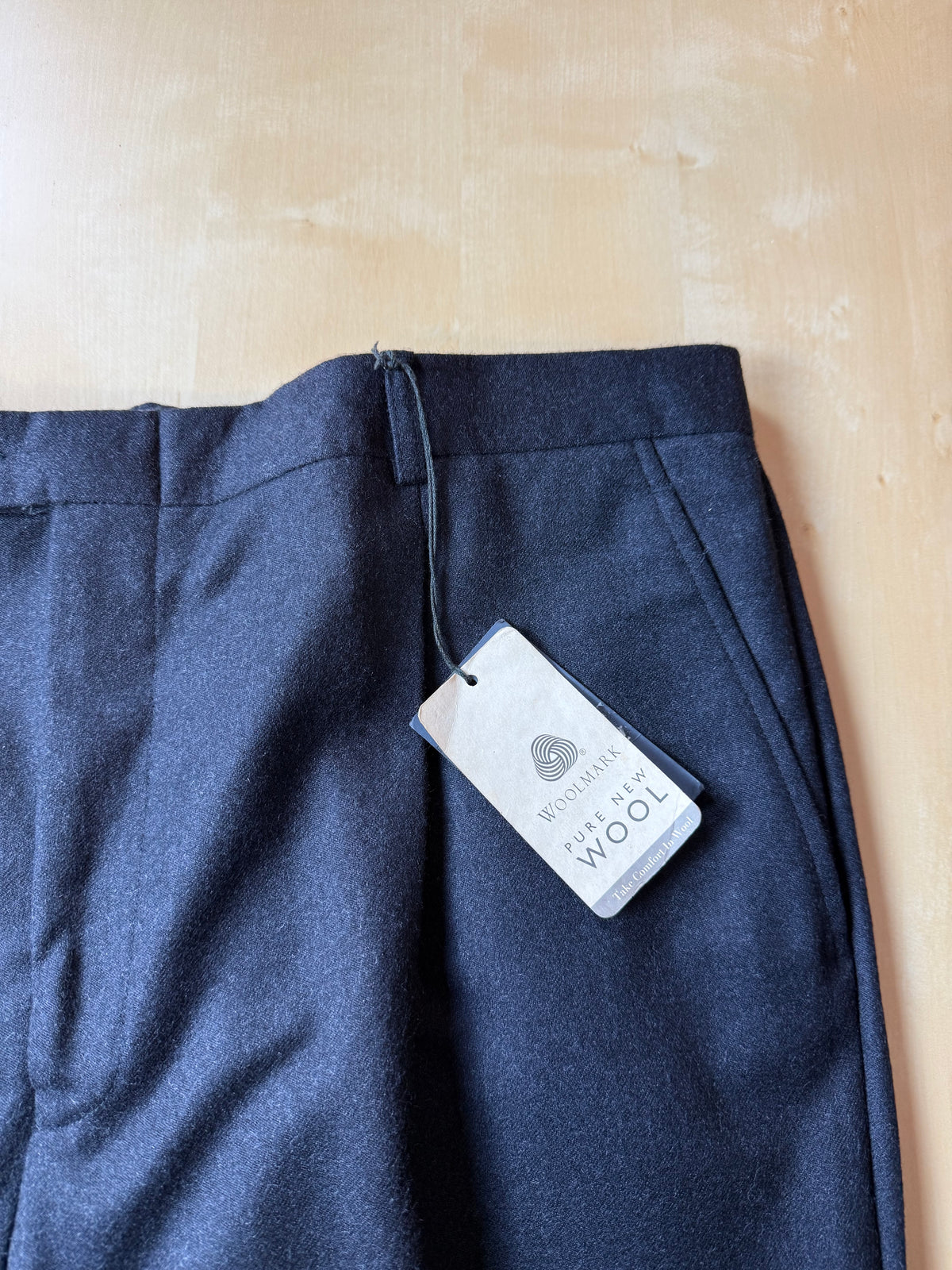 Pantaloni in flanella antracite anni '90 (NOS) - tg. 54