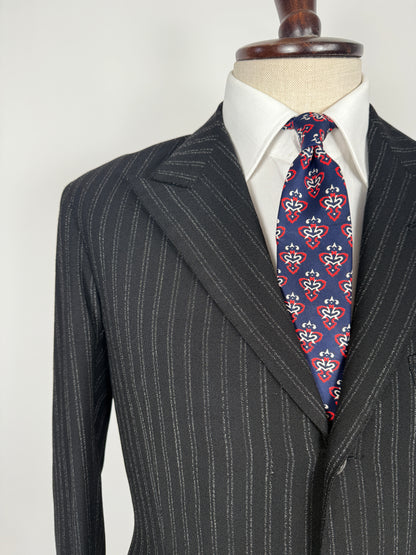 Giacca anni ‘50 sartoriale nero gessato - tg. 44