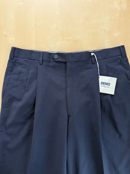 Pantaloni fresco lana stretch blu navy (NOS) - tg. 52/54