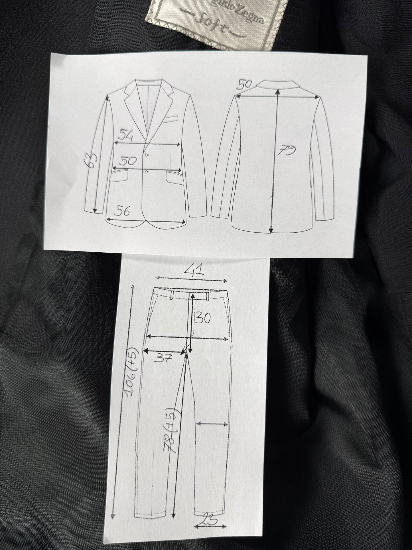 Smoking Ermenegildo Zegna in fresco lana anni ‘80/‘90 - tg. 48 drop 7