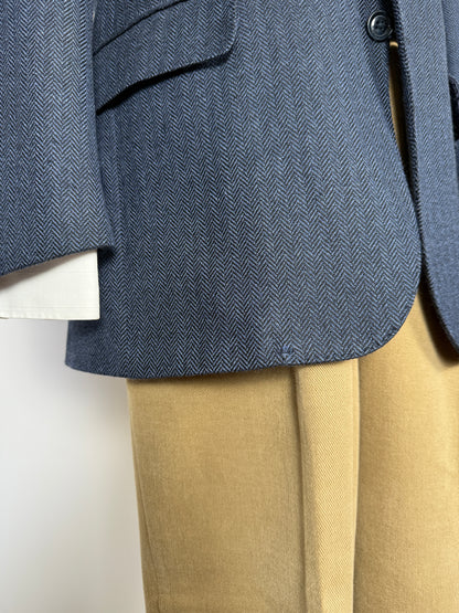 Giacca in puro cashmere spigato tessuto Loro Piana - tg. 50