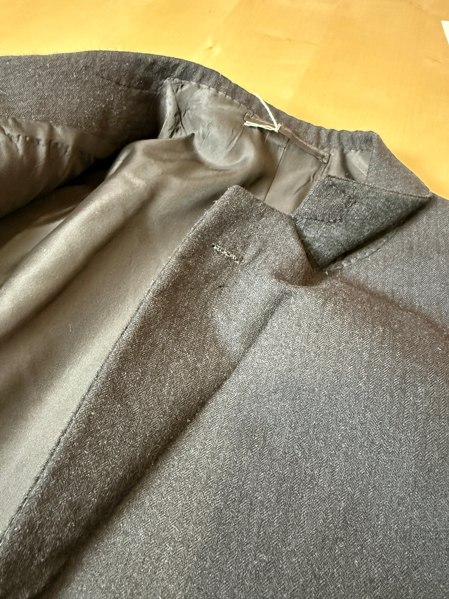 Completo sartoriale anni ‘60 flanella antracite micro spigato - tg. 54