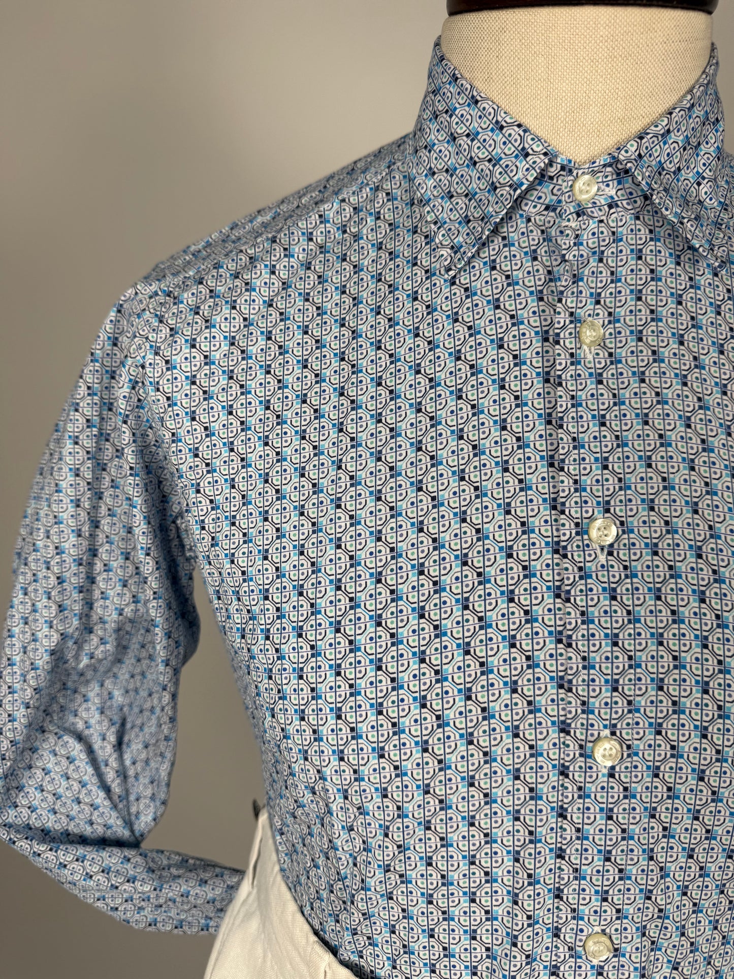 Camicia Etro fantasia geometrica - S/M collo 39
