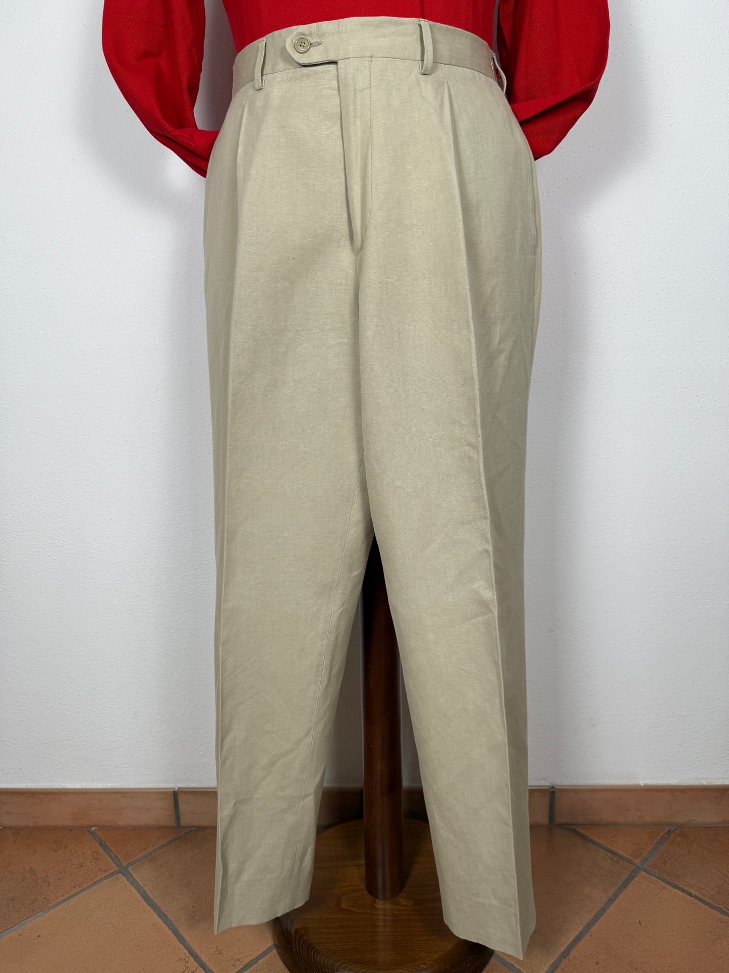 Completo beige in lino e cotone - tg. 52