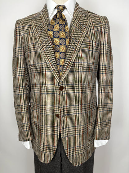 Giacca sartoriale in puro cashmere scozzese principe di Galles - tg. 46