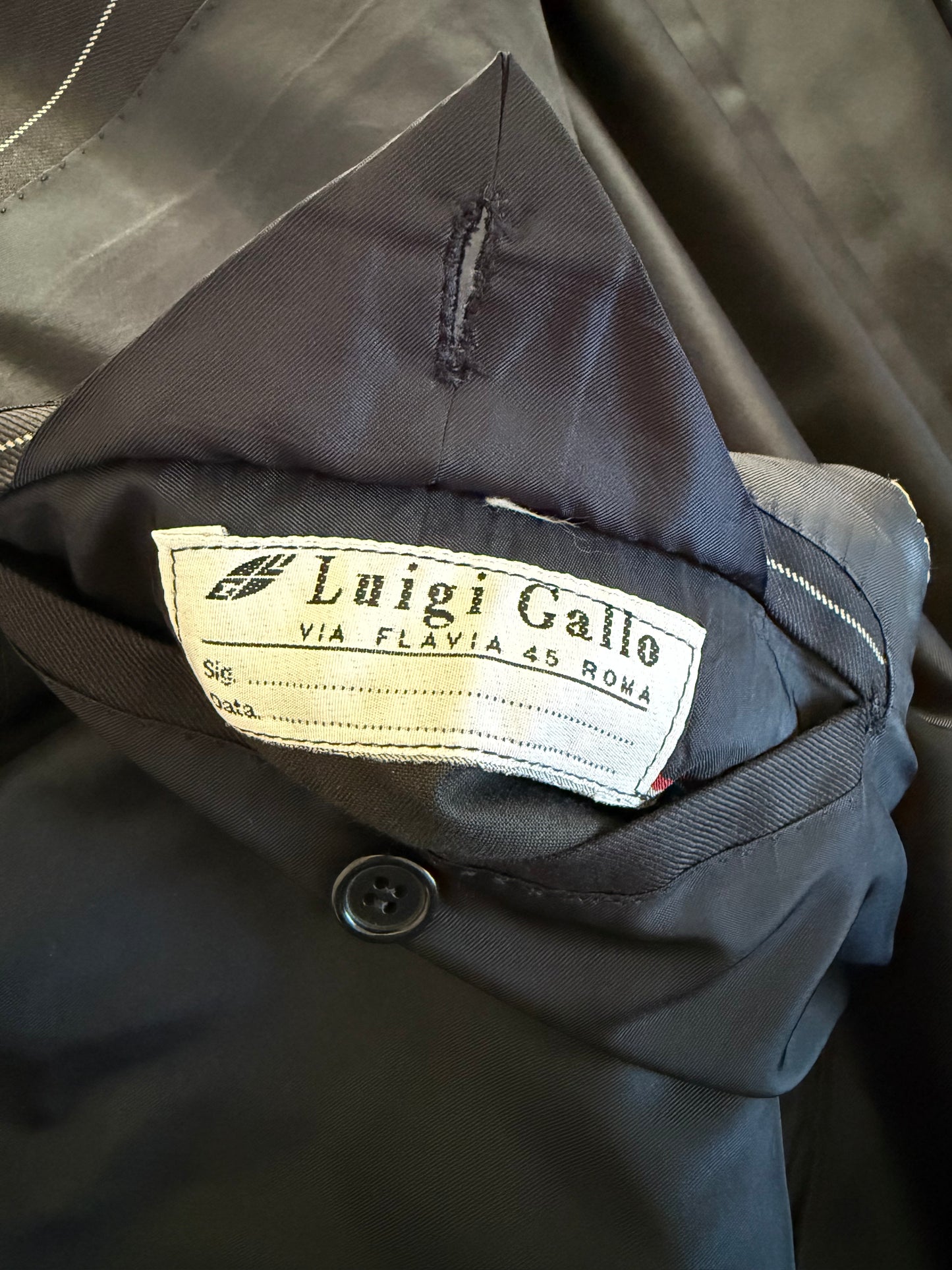 Completo sartoriale flanella pettinata blu gessato - tg. 56 drop 0-2