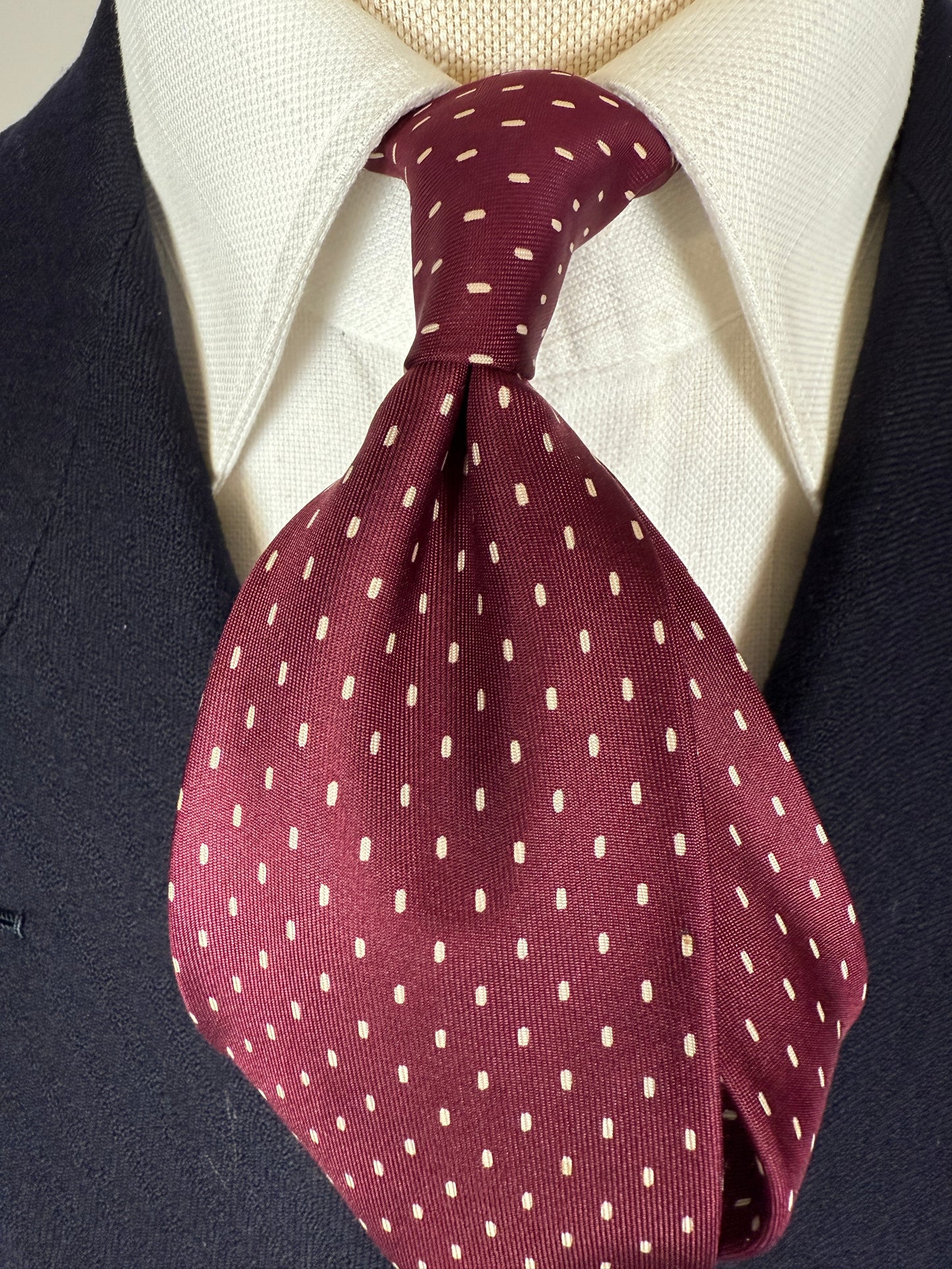 Cravatta Valentino bordeaux pois