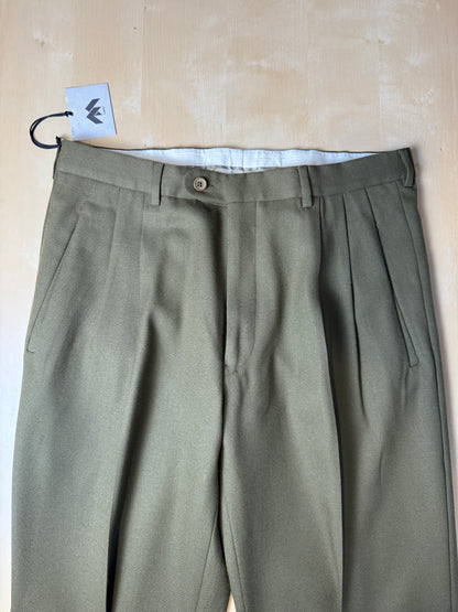 Pantaloni anni ‘80 flanella verde oliva (NOS) - tg. 48