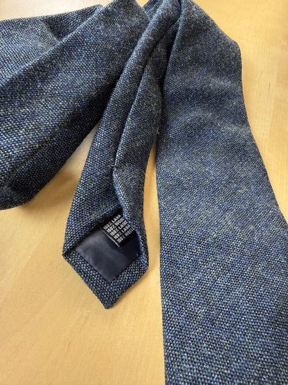 Cravatta De Paz donegal tweed blu