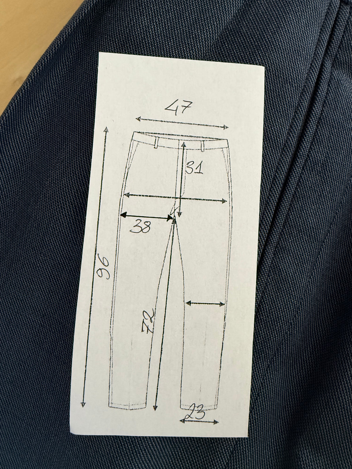 Pantaloni sartoriali grisaglia blu - tg. 52 corta