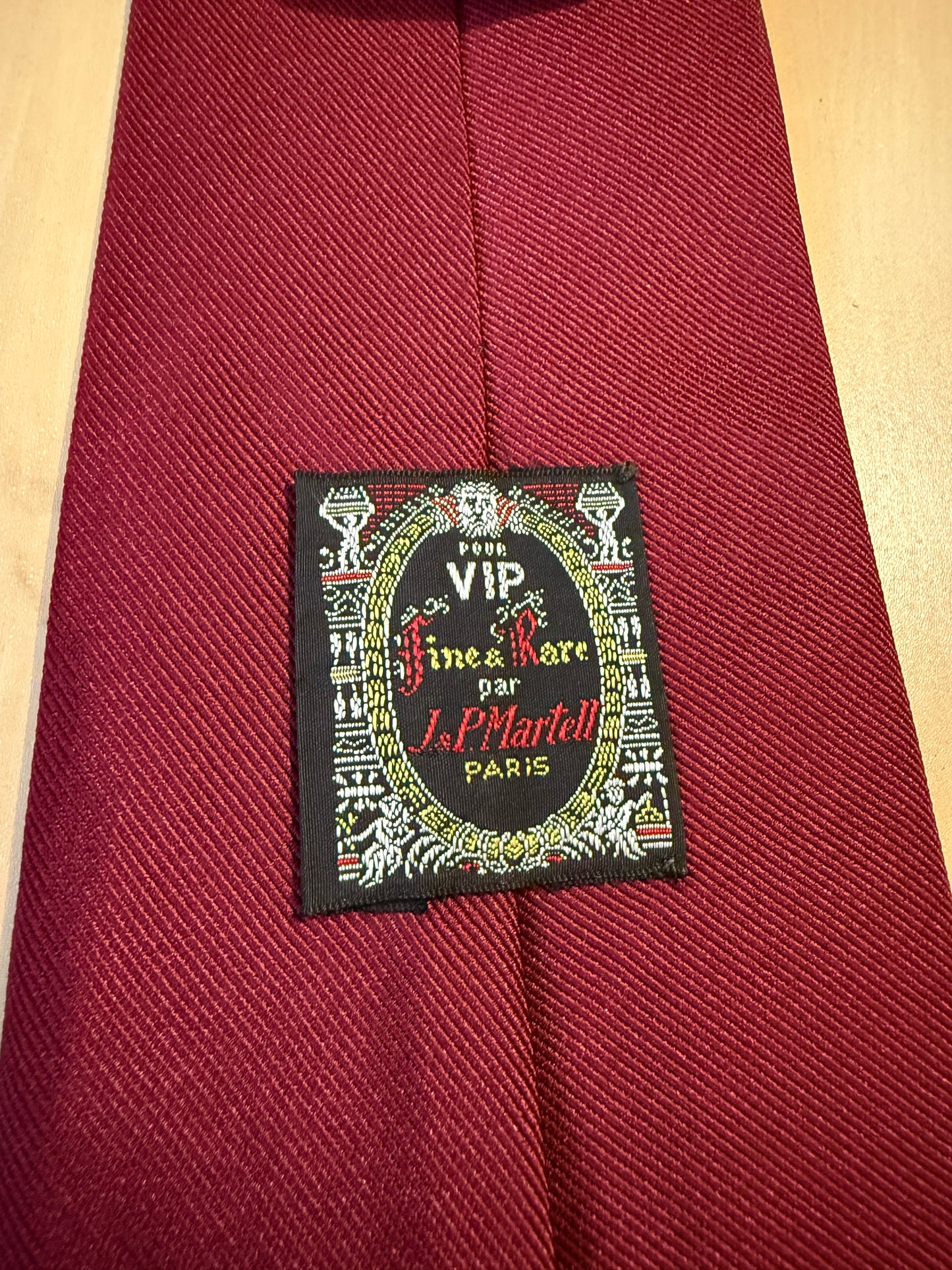 Cravatta in seta cannettata bordeaux