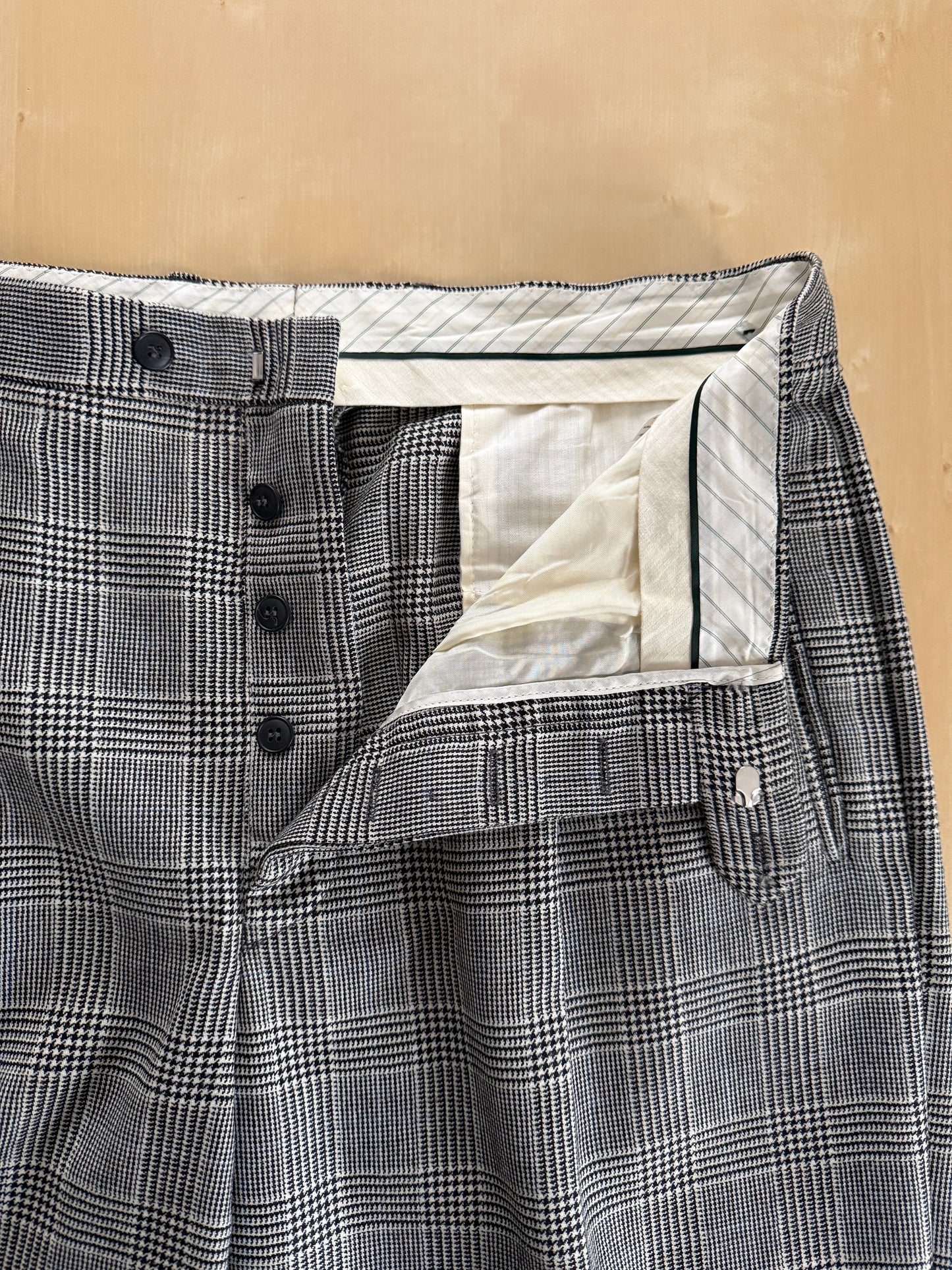 Pantaloni anni ‘80 flanella principe di Galles - tg. 52