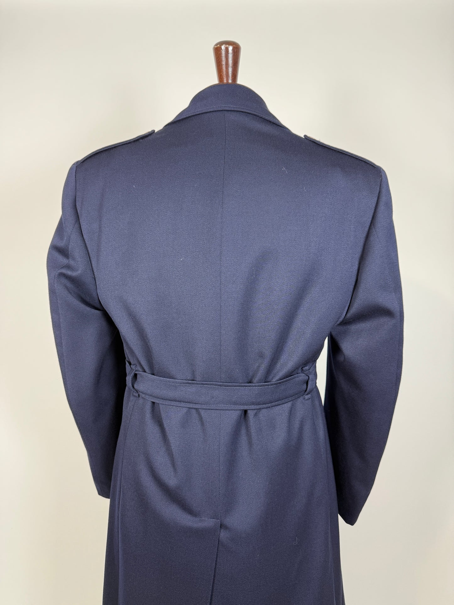 Soprabito anni ‘70 in lana pettinata blu - tg. 48-50