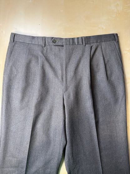 Pantaloni flanella marrone spigato - tg. 56/58