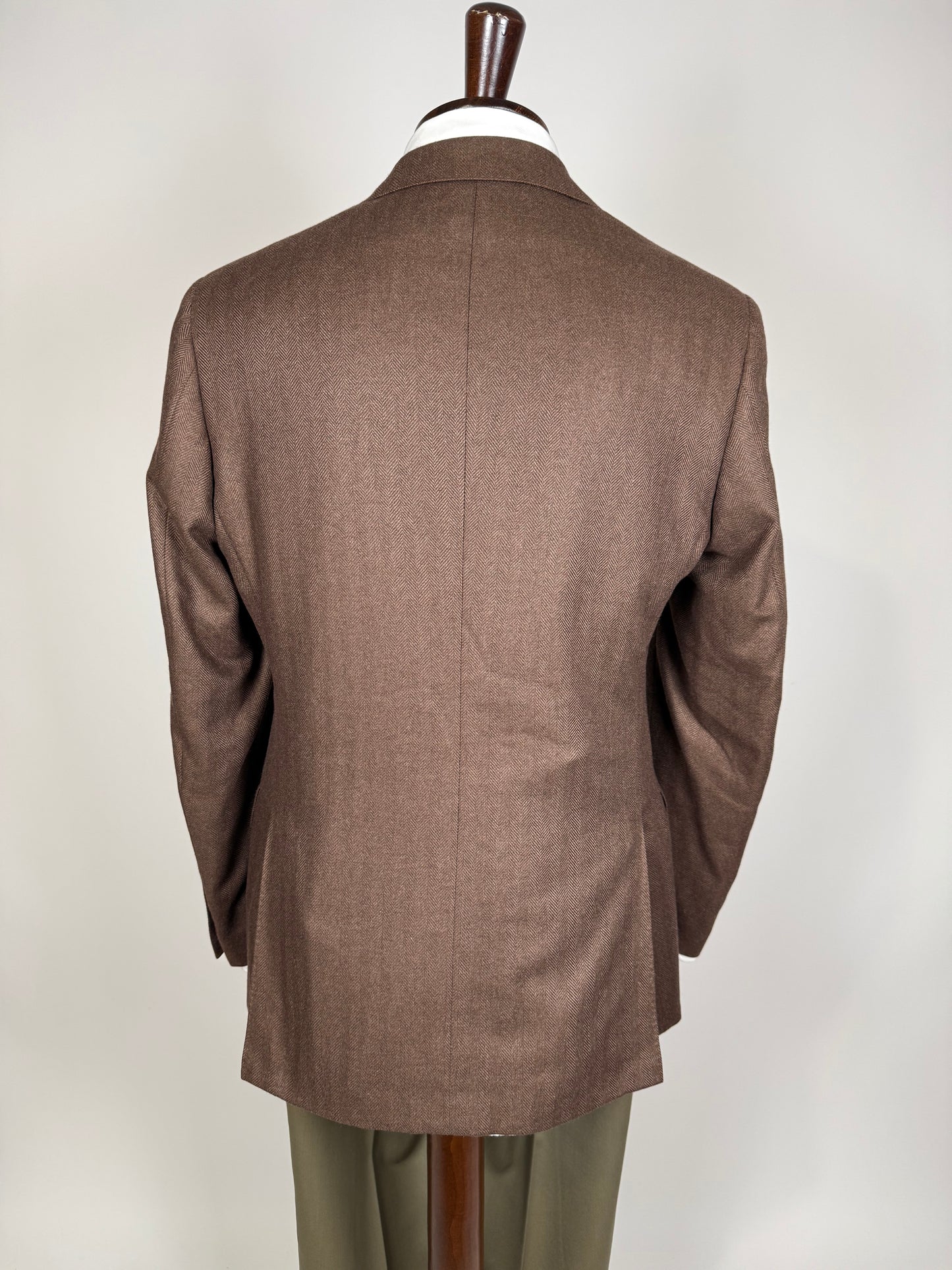 Giacca in puro cashmere Piacenza marrone spigato - tg. 48