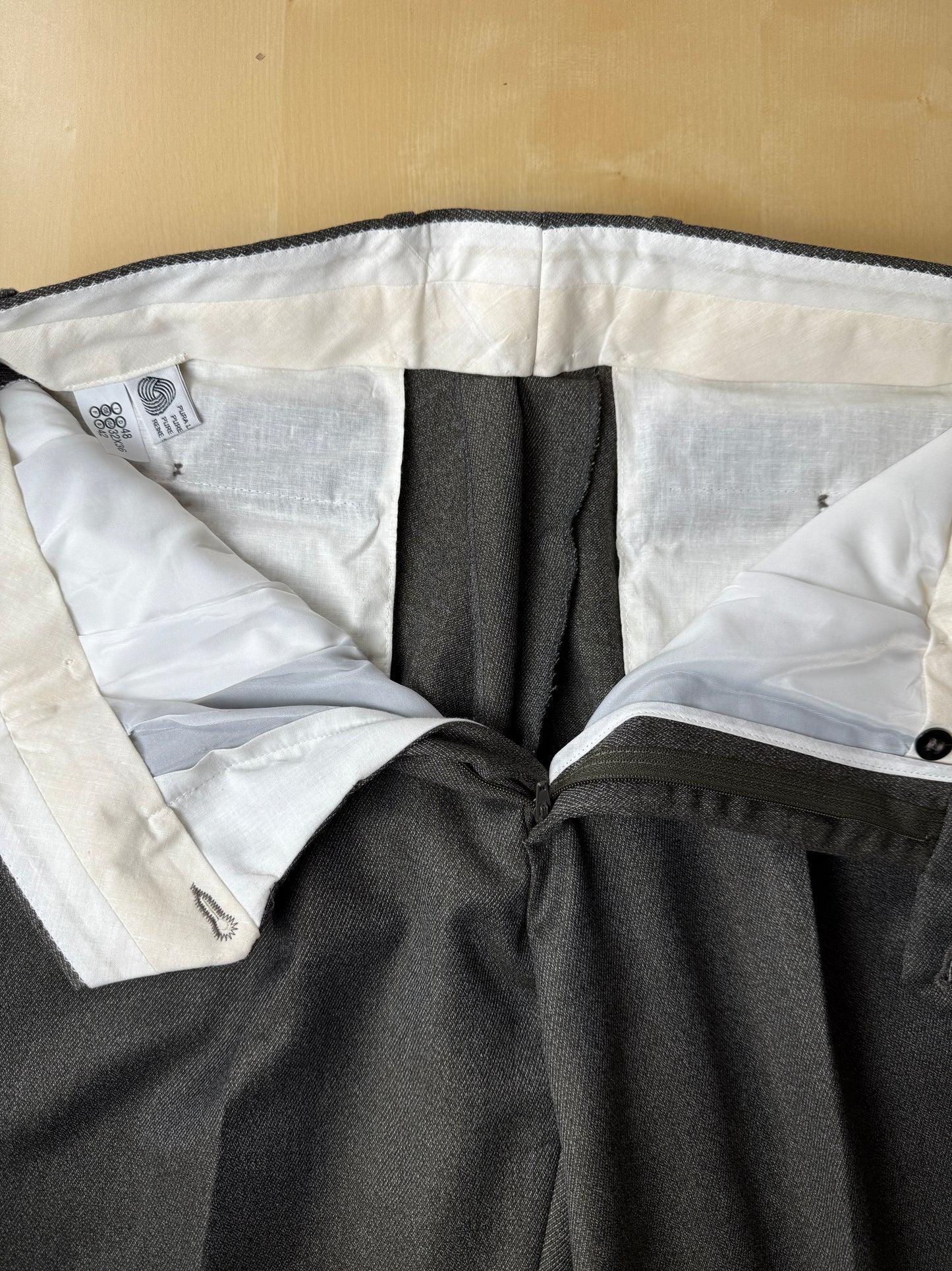 Completo anni ‘80 in covert verde/cachi (NOS) - tg. 48