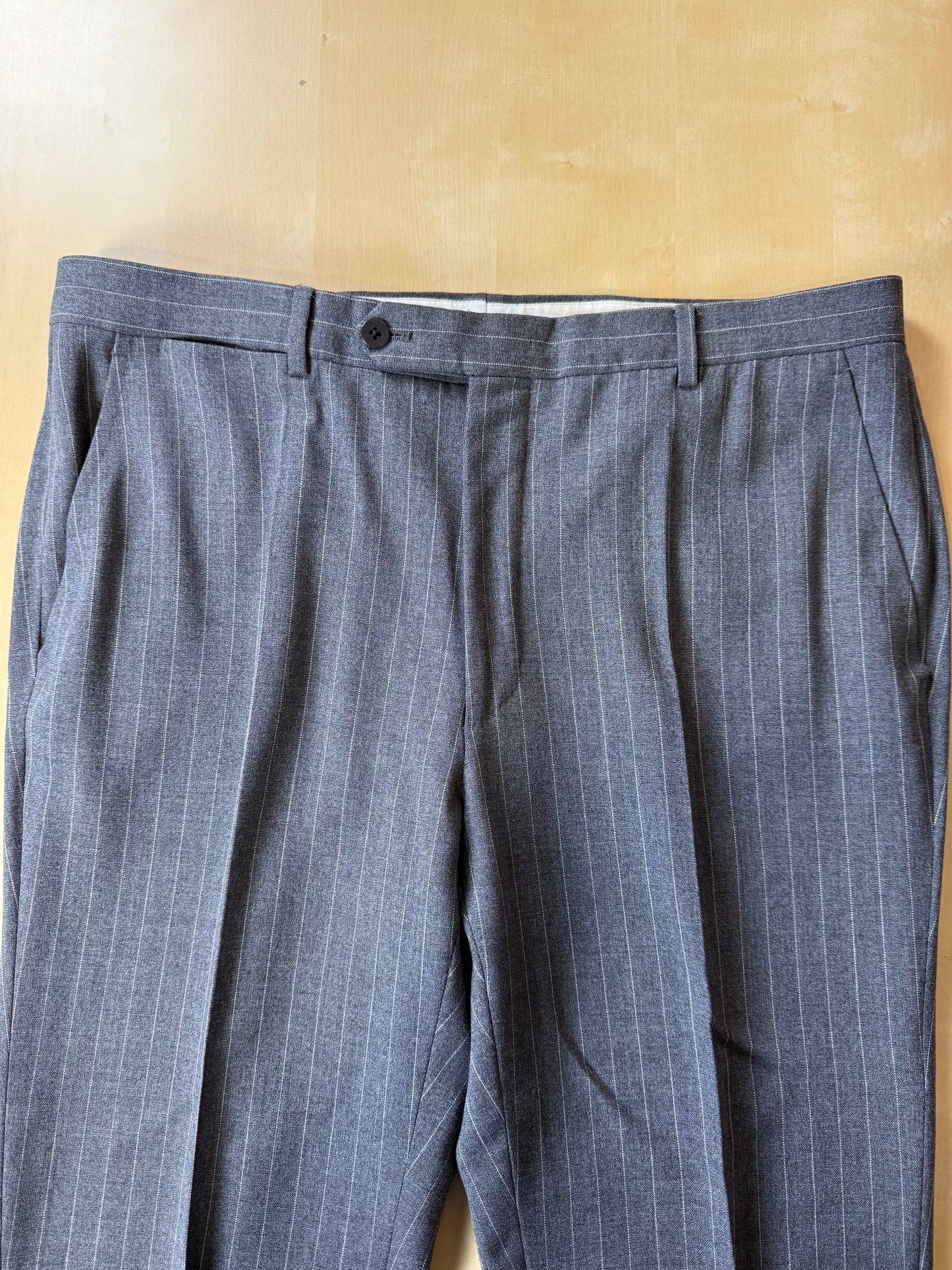 Completo estivo Sartoria Partenopea fresco lana grigio gessato - tg. 50/52