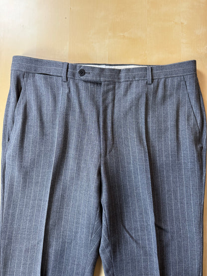 Completo estivo Sartoria Partenopea fresco lana grigio gessato - tg. 50/52