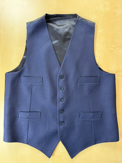 Giacca + panciotto De Paz flanella blu - tg. 54/56