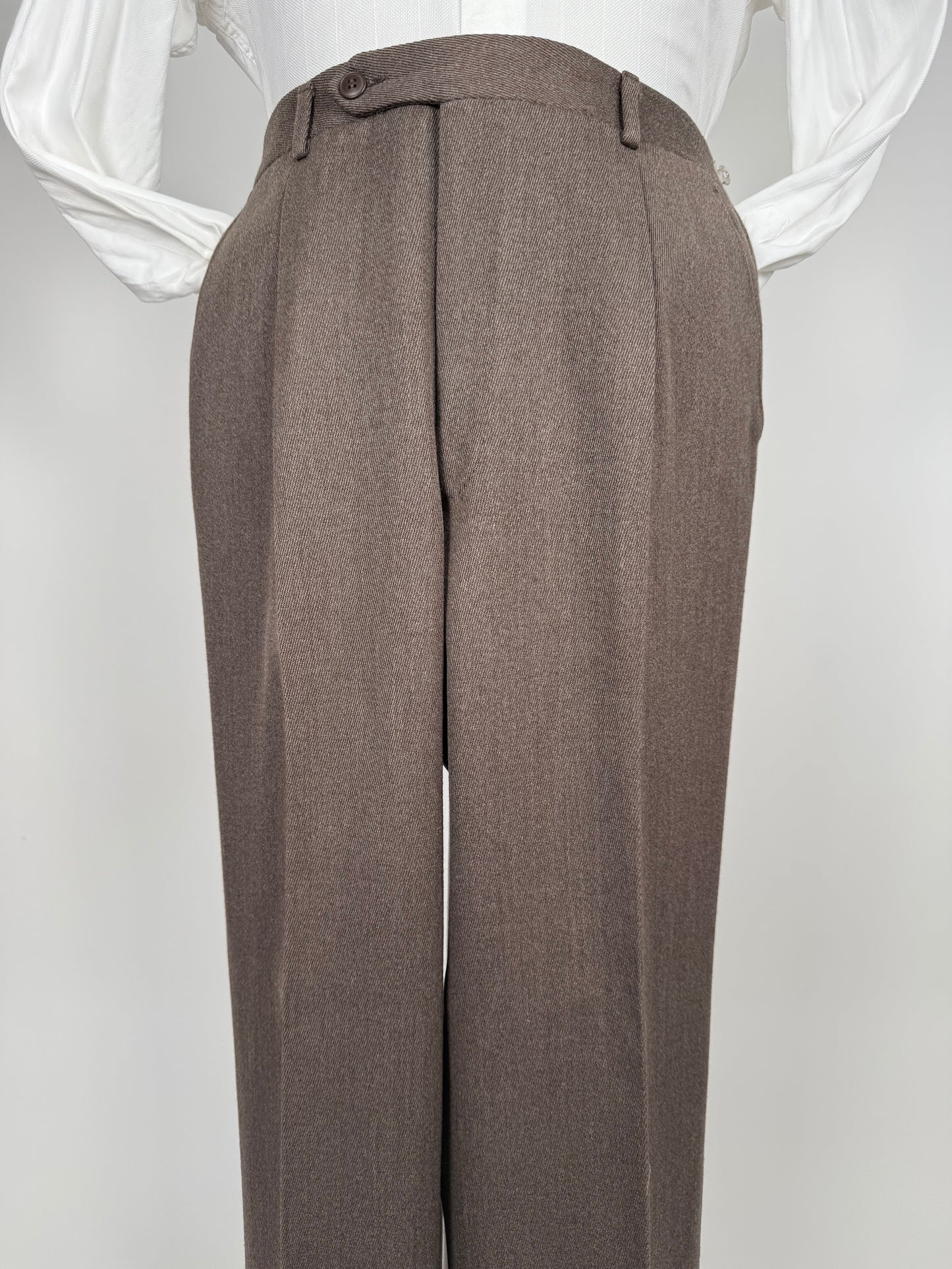 Pantaloni anni ‘80 covert marrone tabacco - tg. 48/50