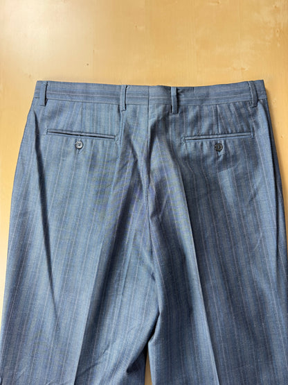 Pantaloni anni '80 blu a righe (NOS) - tg. 50