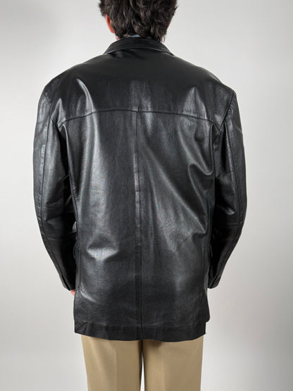 Giacca blazer in pelle anni ‘80 - tg. 50