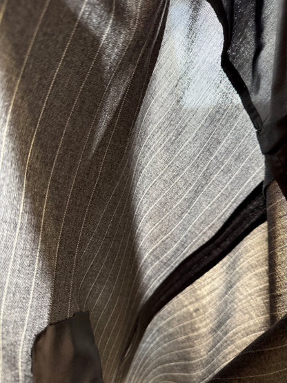 Completo estivo Sartoria Partenopea fresco lana grigio gessato - tg. 50/52