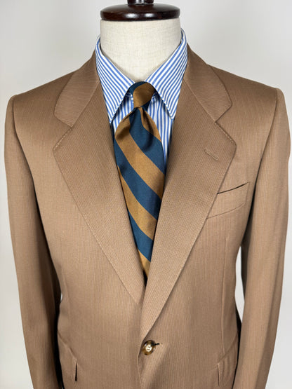 Completo Corneliani anni ‘70 lana pettinata marrone - tg. 48
