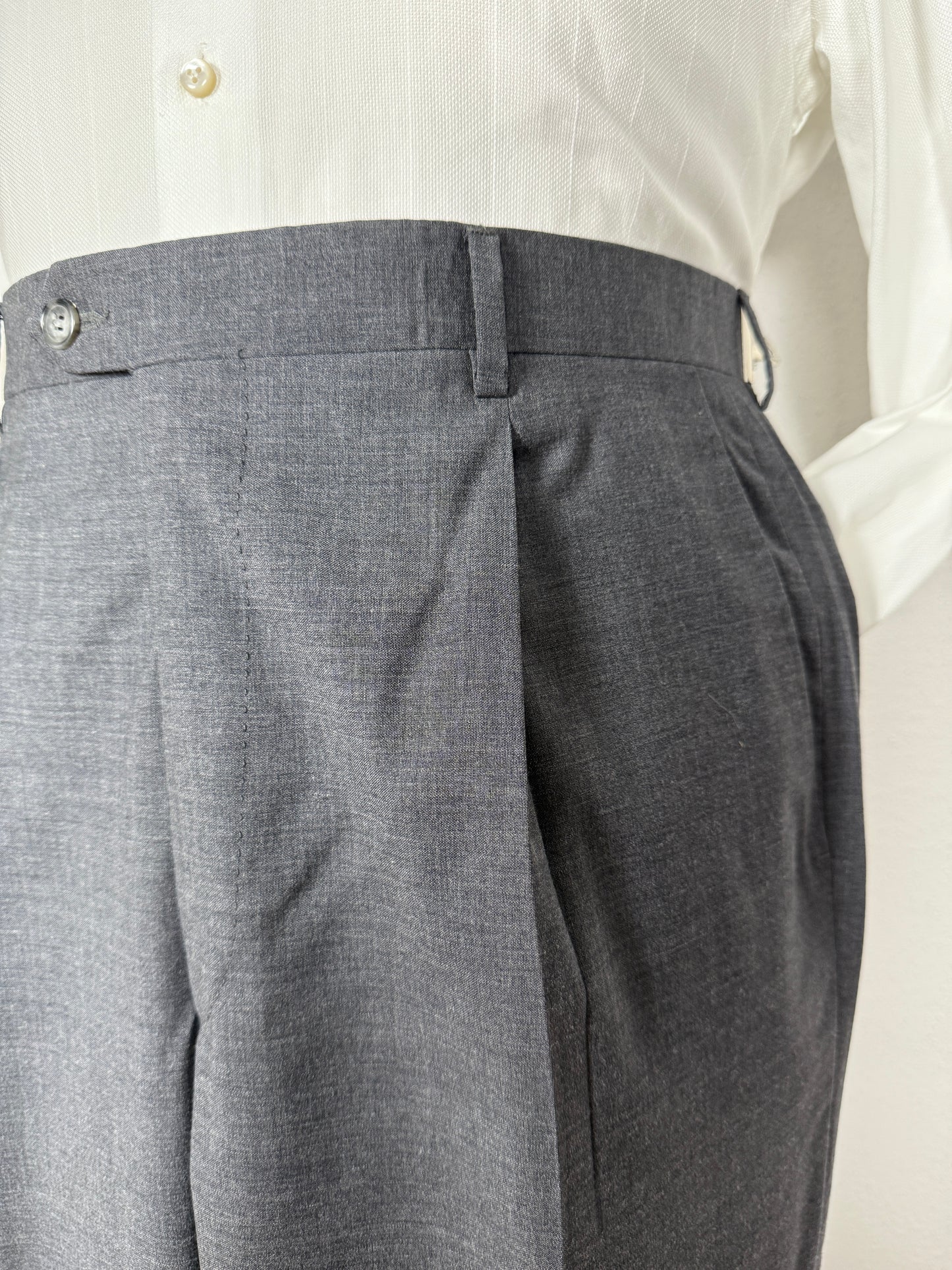 Pantalone anni '90 fresco lana antracite (NOS) - tg. 54