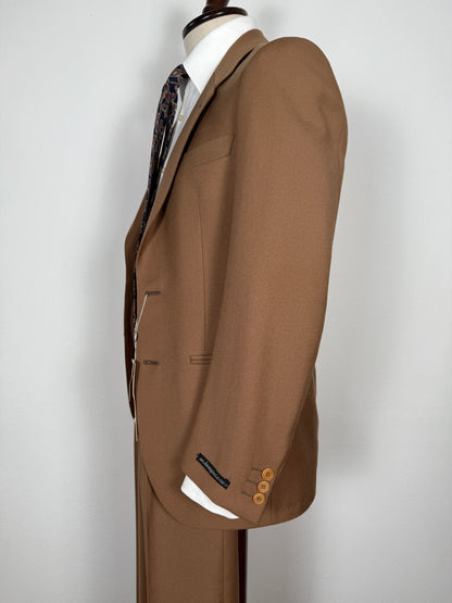 Completo 3 pezzi Marzotto anni ‘70/'80 color cammello (NOS) - tg. 42