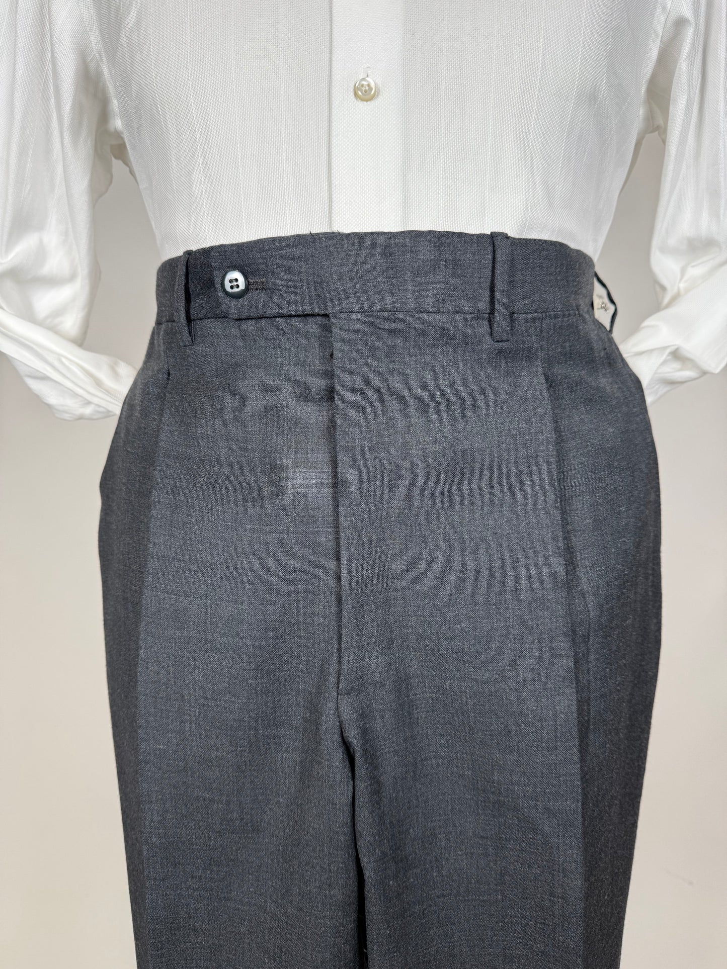 Pantaloni sartoriali fresco lana antracite - tg. 52