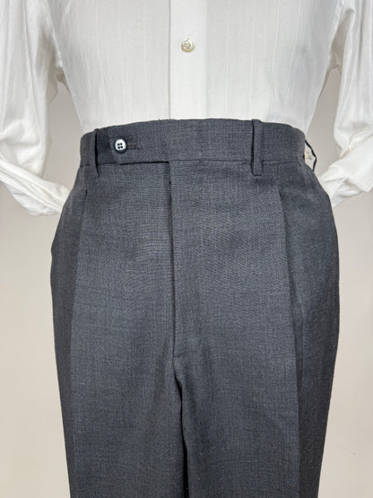 Pantaloni sartoriali fresco lana antracite - tg. 52