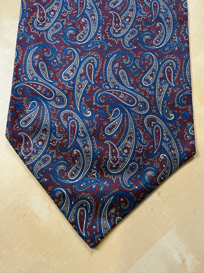 Ascot paisley rosso e blu