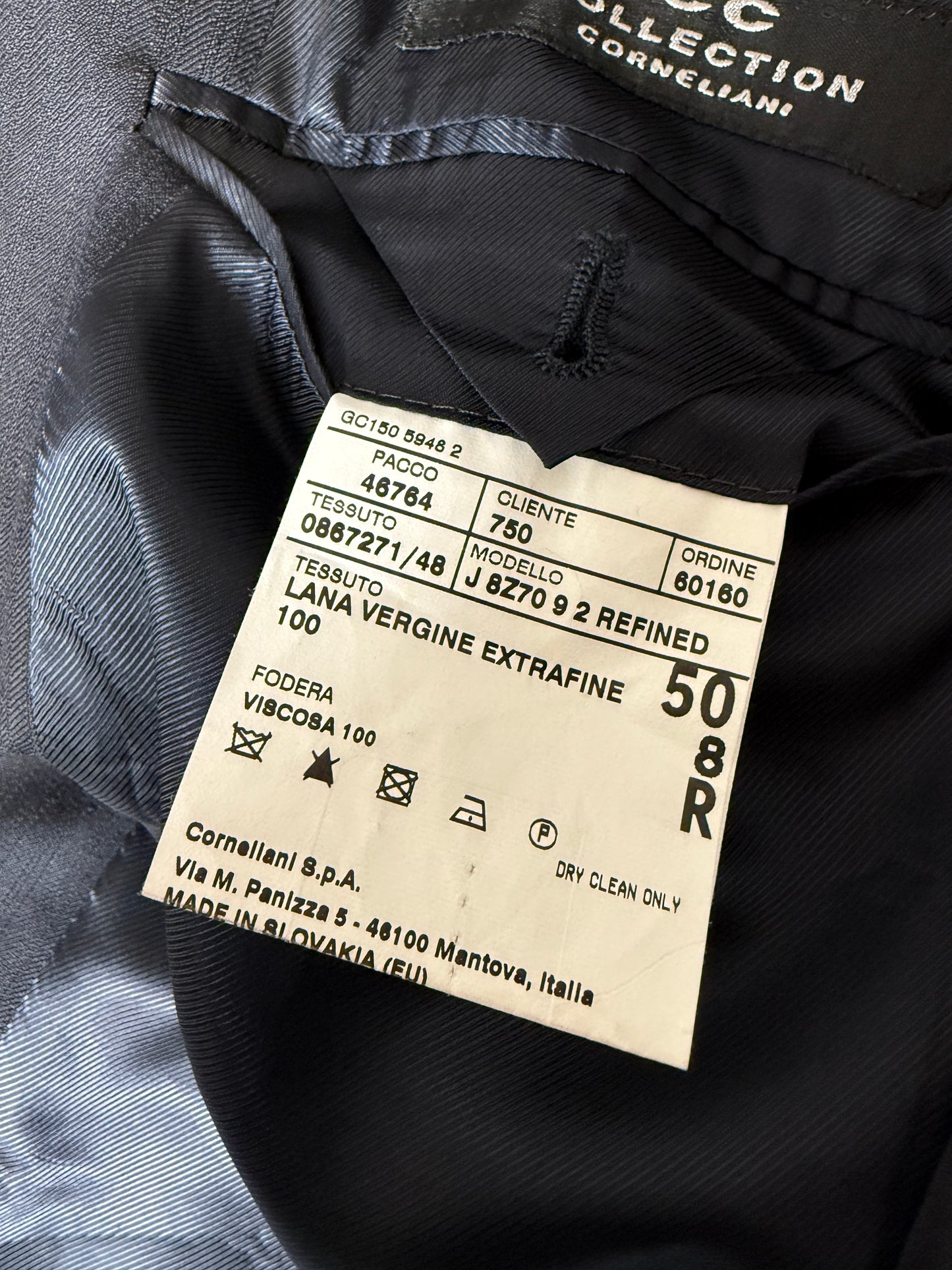 Giacca + panciotto Corneliani lana pettinata blu - tg. 50