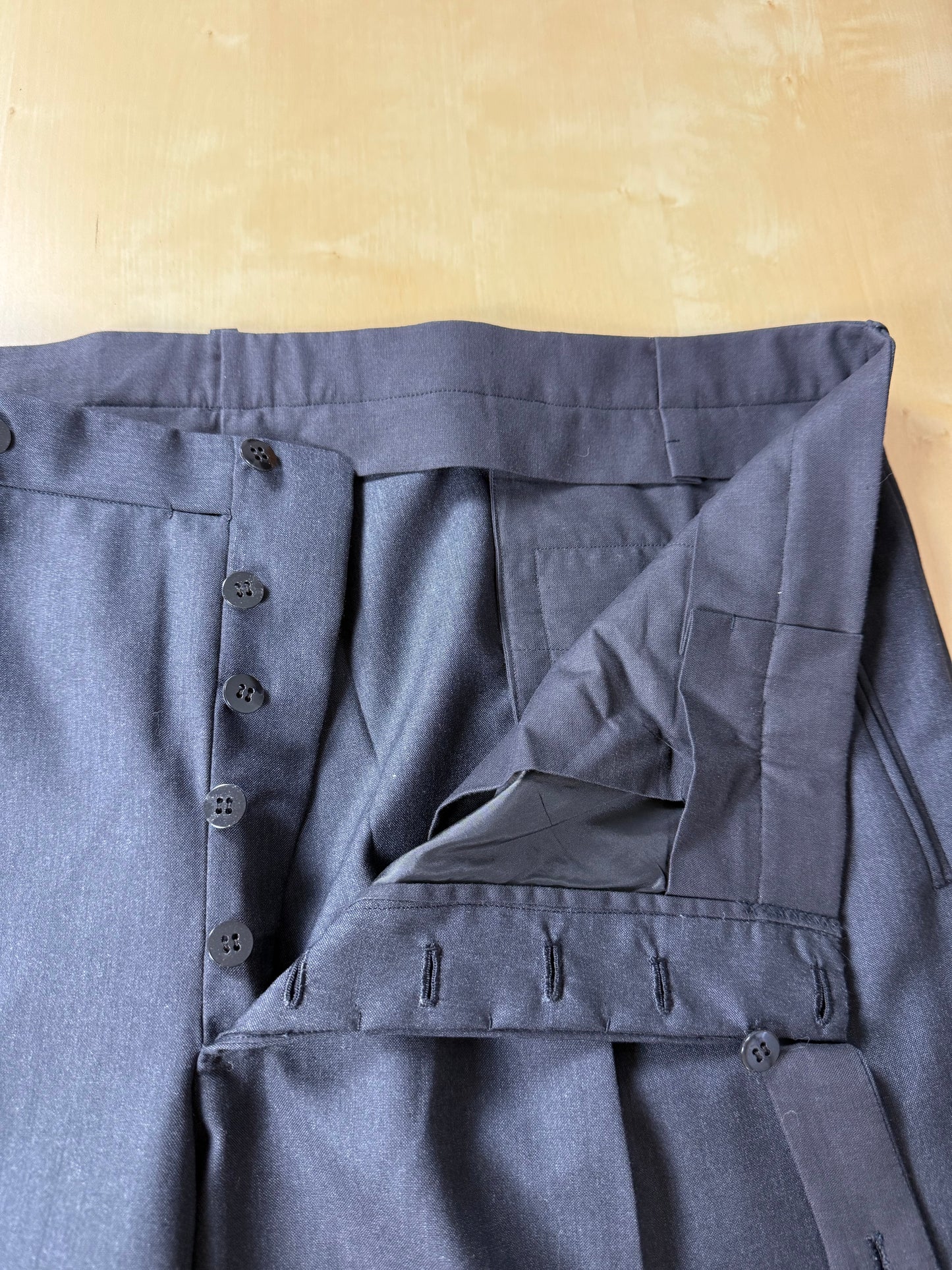 Pantaloni sartoriali fresco lana antracite - tg. 60