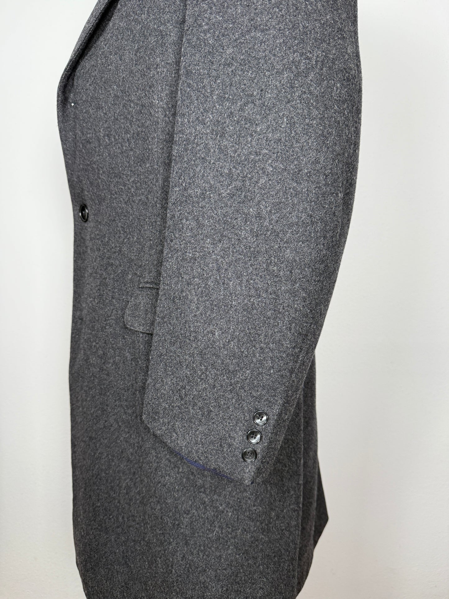 Cappotto anni ‘60 in panno di lana antracite - tg. 50-54