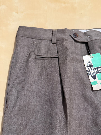 Pantalone anni ‘80 fresco lana marrone (NOS) - tg. 46