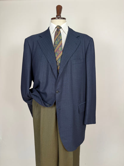 Giacca sartoriale tess. Zegna Australian fresco lana spigato - tg. 62