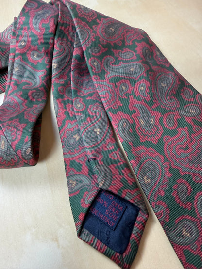 Cravatta Etro paisley rosso e verde