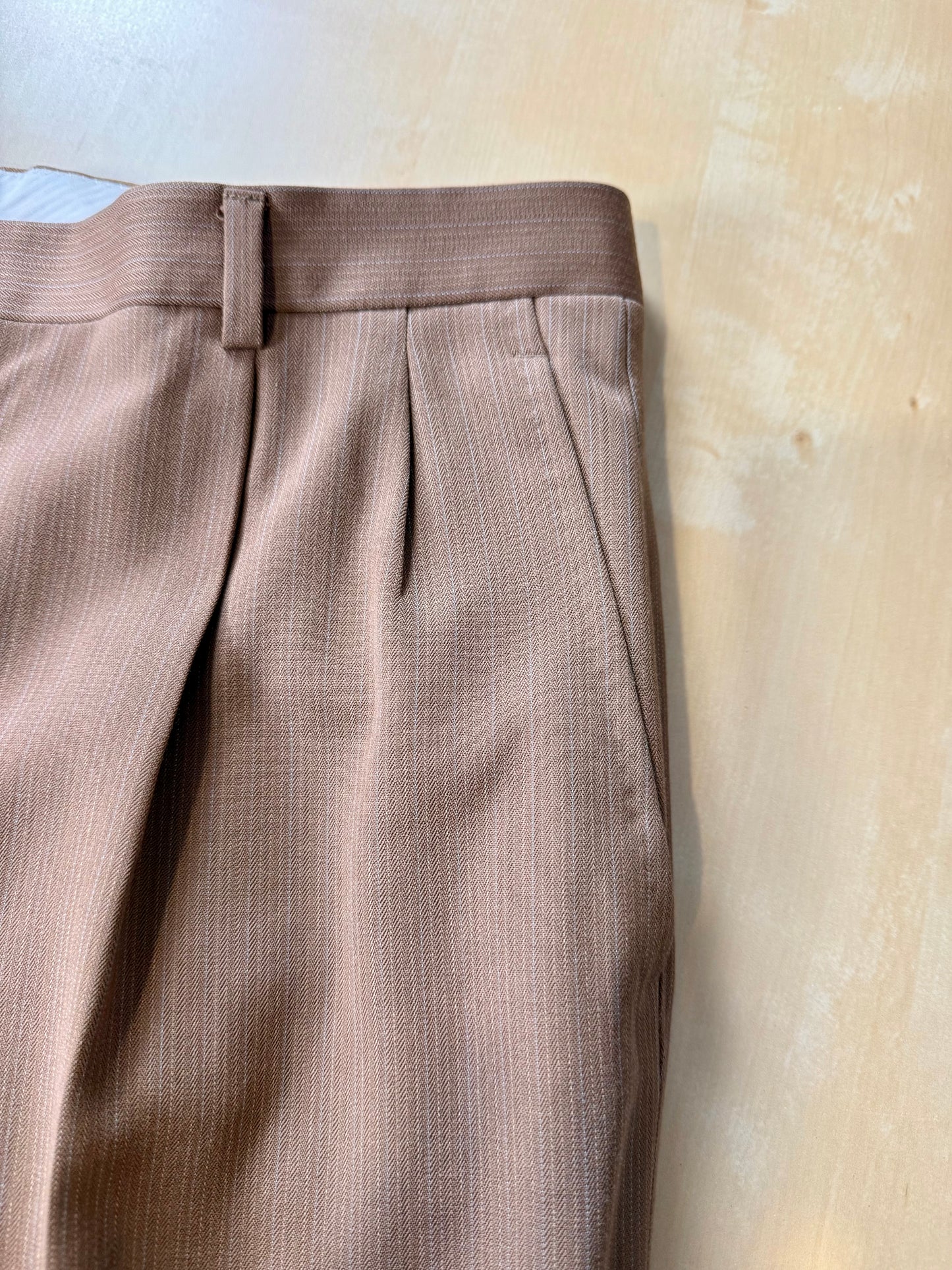 Completo Corneliani anni ‘70 lana pettinata marrone - tg. 48