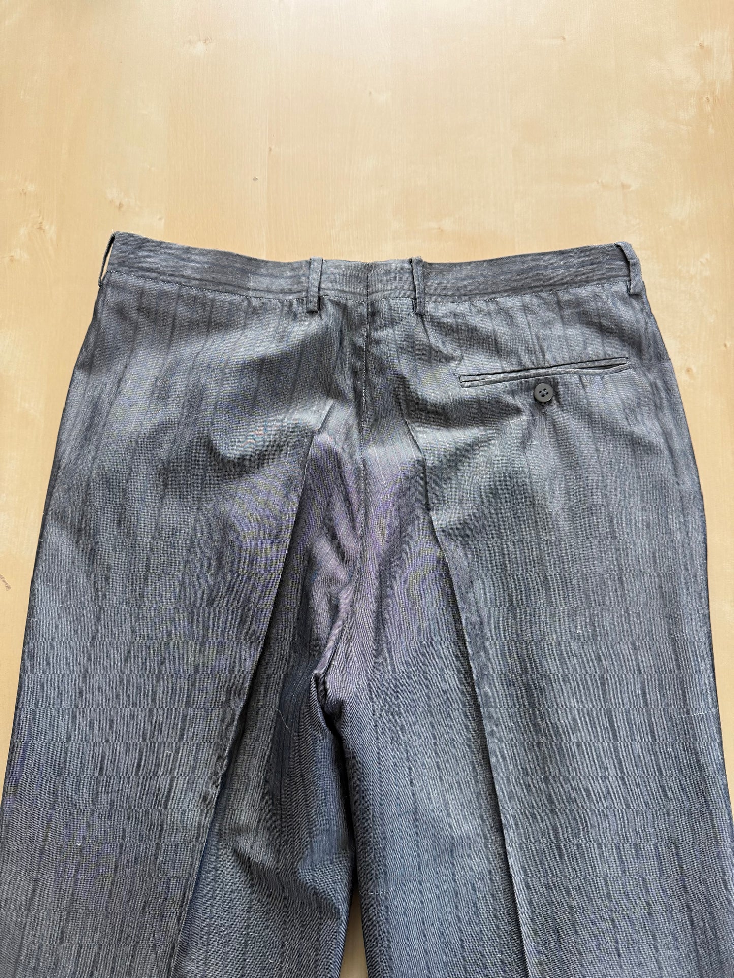 Completo doppiopetto anni ‘70/‘80 pura seta shantung - tg. 48/50